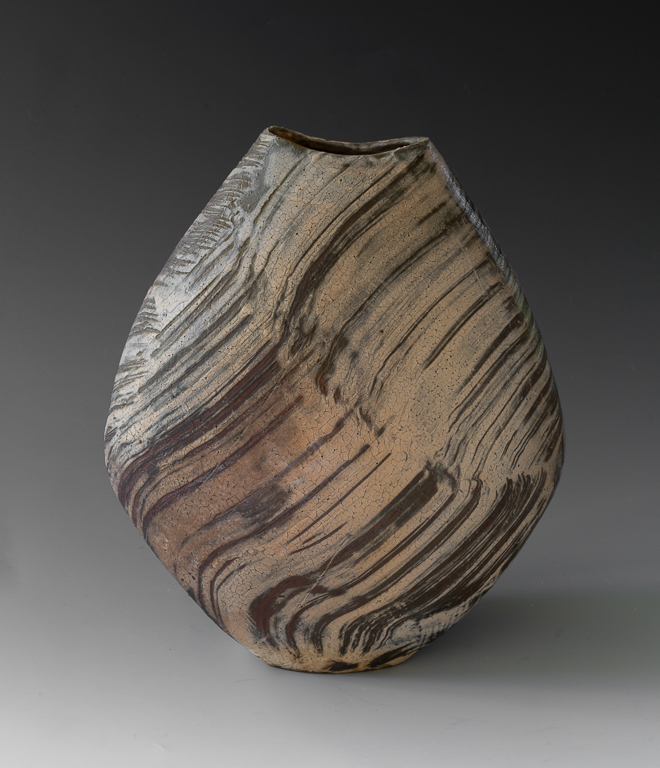 White Trails Vase (view A)h 12"  w 10.25"  d 6.5"