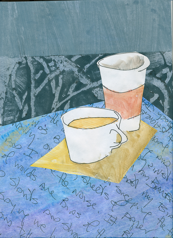 Paper Cups, 12" x 9"